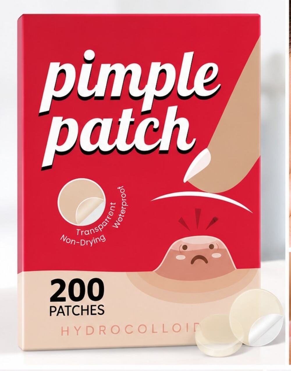 200 Pcs Hydrocolloid Pimple Patches – Transparent Waterproof Acne Spot Stickers